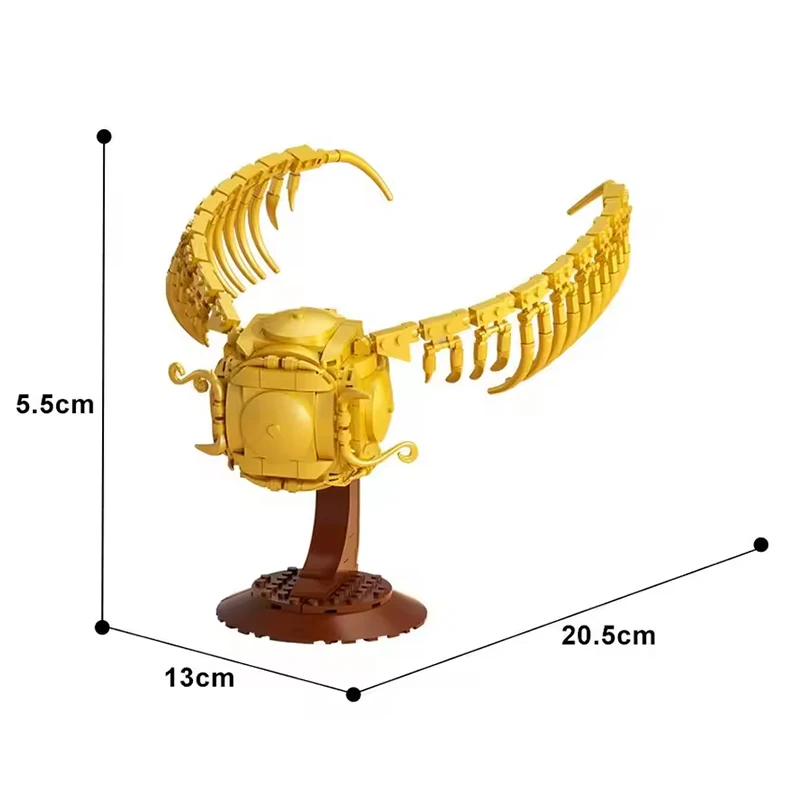 Cretive 371PCS Magic School Ball Games Match Golden Snitch Building Blocks Magic Fly Ball Model Toys Gift For Kids Adult