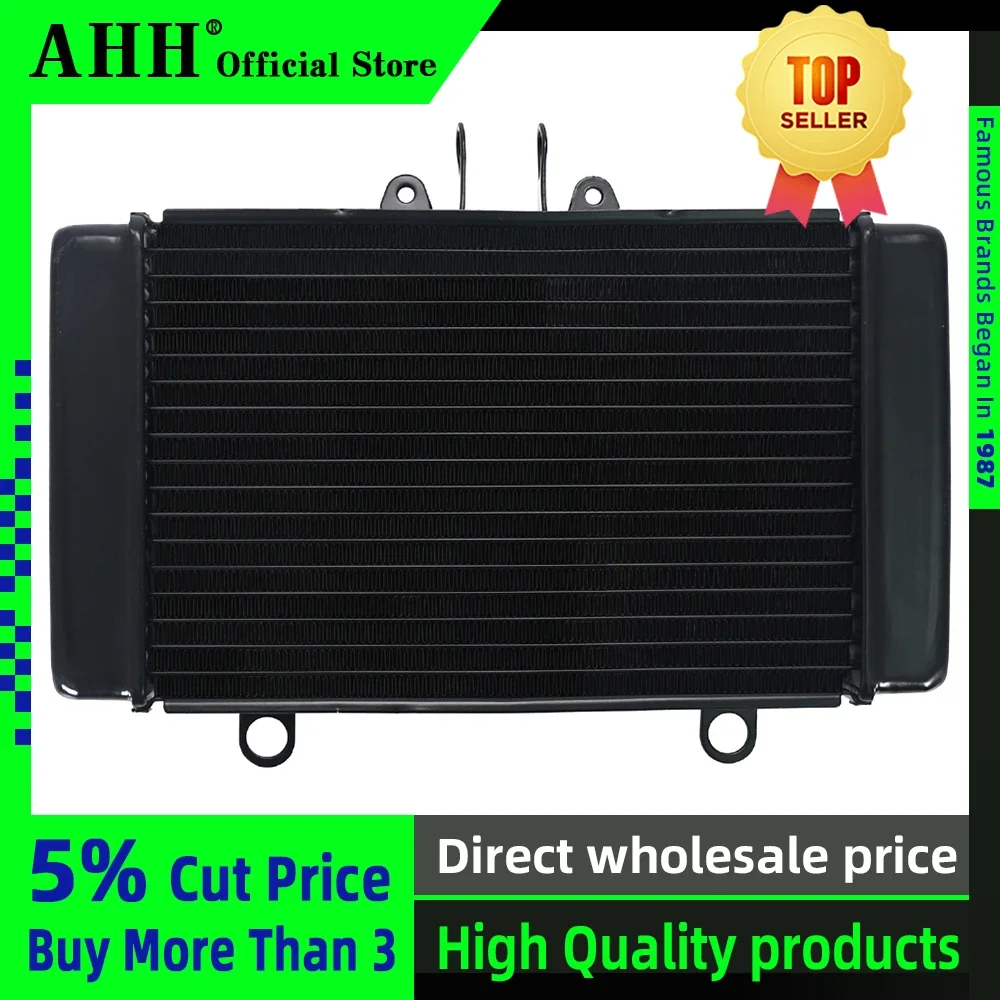 AHH Aluminium Black Radiator Cooler Cooling Water Tank For HONDA CB-1 CB400F NC27 1989 1990 1991 1992 CB 400F 89 90 91 92 New