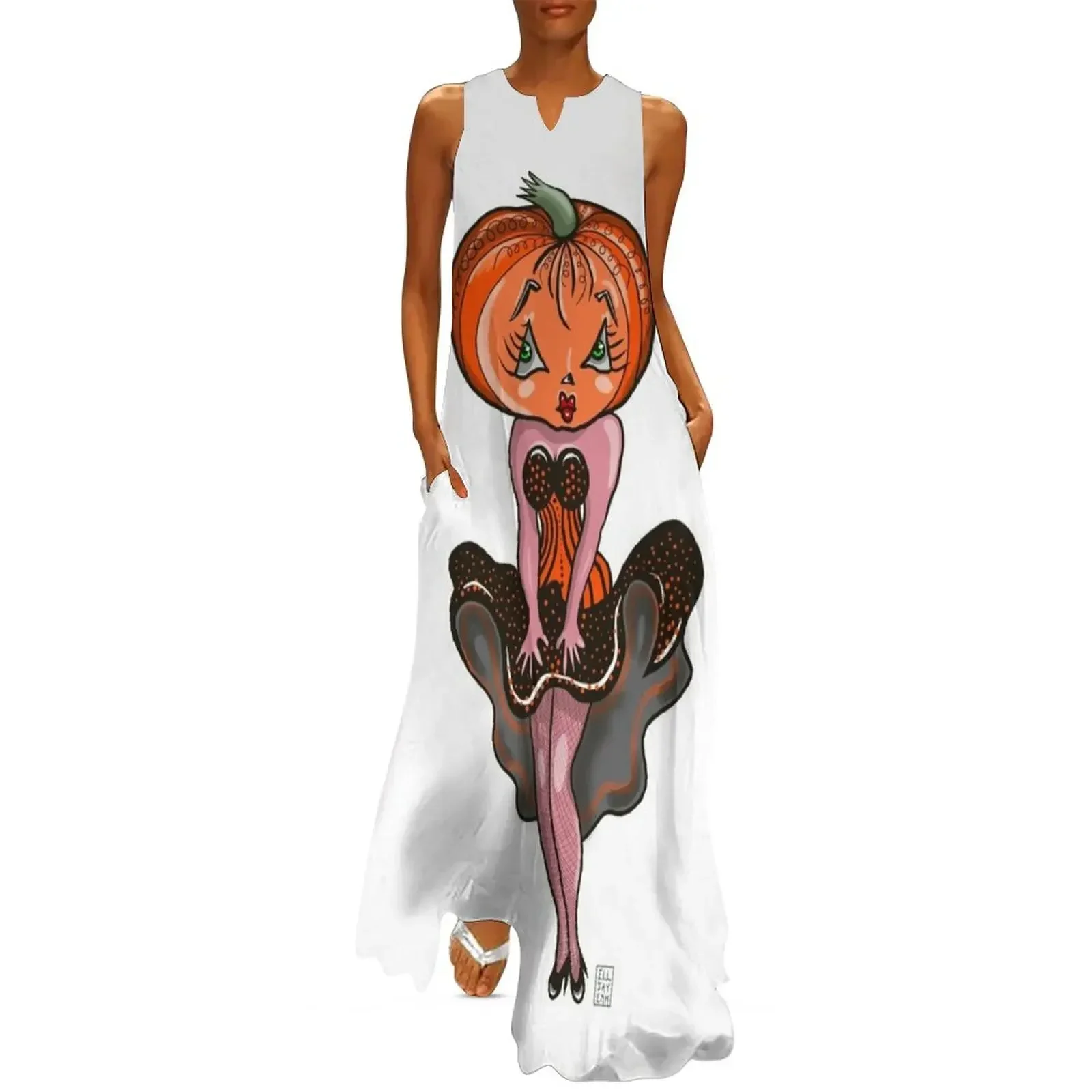 

Patty Pumpkin is Excited about Halloween! Long Dress wedding dresses for woman Dress