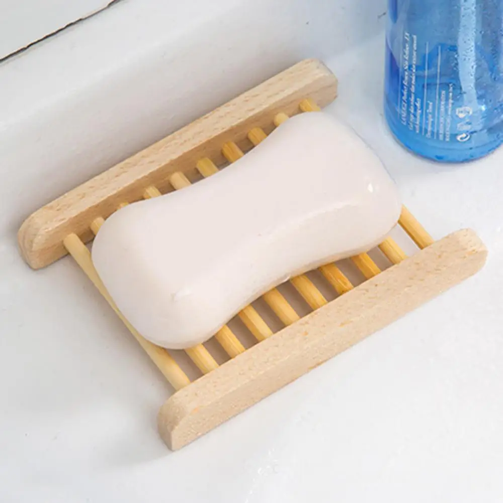 Bandeja de almacenamiento de esponja de jabón de madera Natural, soporte de drenaje, organizador de cocina de baño, platos de jabón portátiles, gran oferta