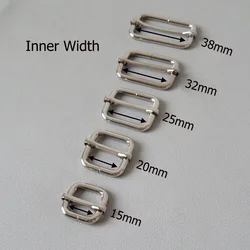 1 Piece 15mm 20mm 25mm 32mm 38mm Bag Backpack Straps Accessory Metal Buckle Adjuster For Belt Hook Hardware Pet Dog Collar Clasp