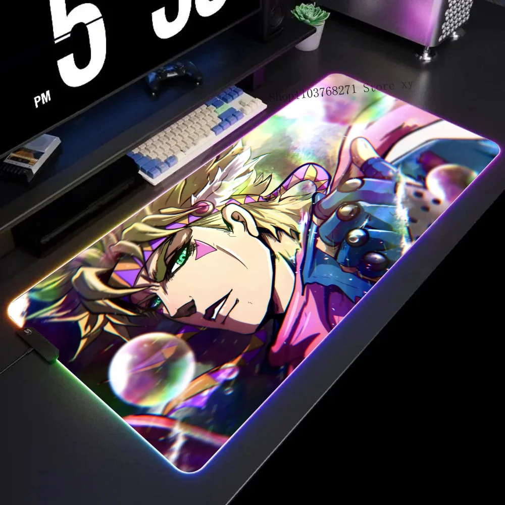 Jojo César Mousepad XXL RGB Gaming Mouse Pads HD Negro Accesorios para jugadores LED grande