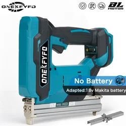 Brushless 1022J Electric Wireless Nail Gun Stapler Nailer U-shape Nail Woodworking Power Tool Fit For Makita 18V Battery Battery