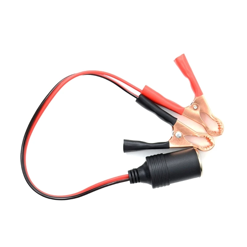 Splitter Plug Extension Cord with Battery Alligators Clamps 0.35m Extension Cord with Battery Alligators Clips