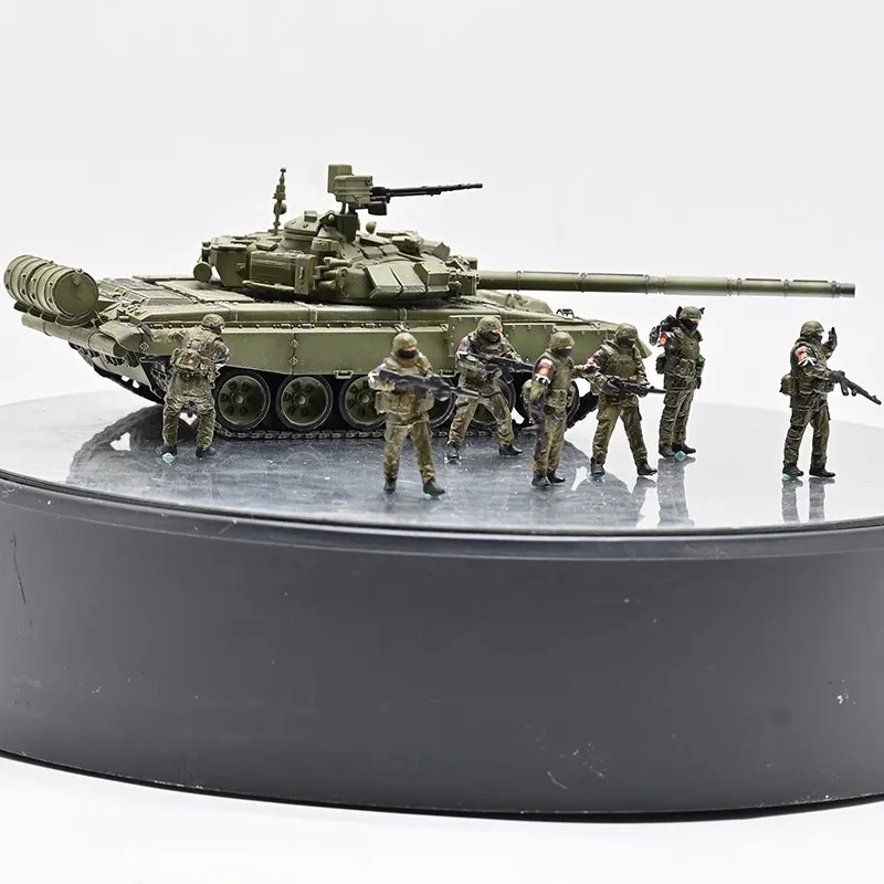 Nowy model w skali 1:72 Rosyjska Policja Wojskowa Siedmioloskowy Postój Kontrolny 7 Figur Żołnierzy Akcji Akcesoria Sceniczne Zabawki Ekspozycyjne