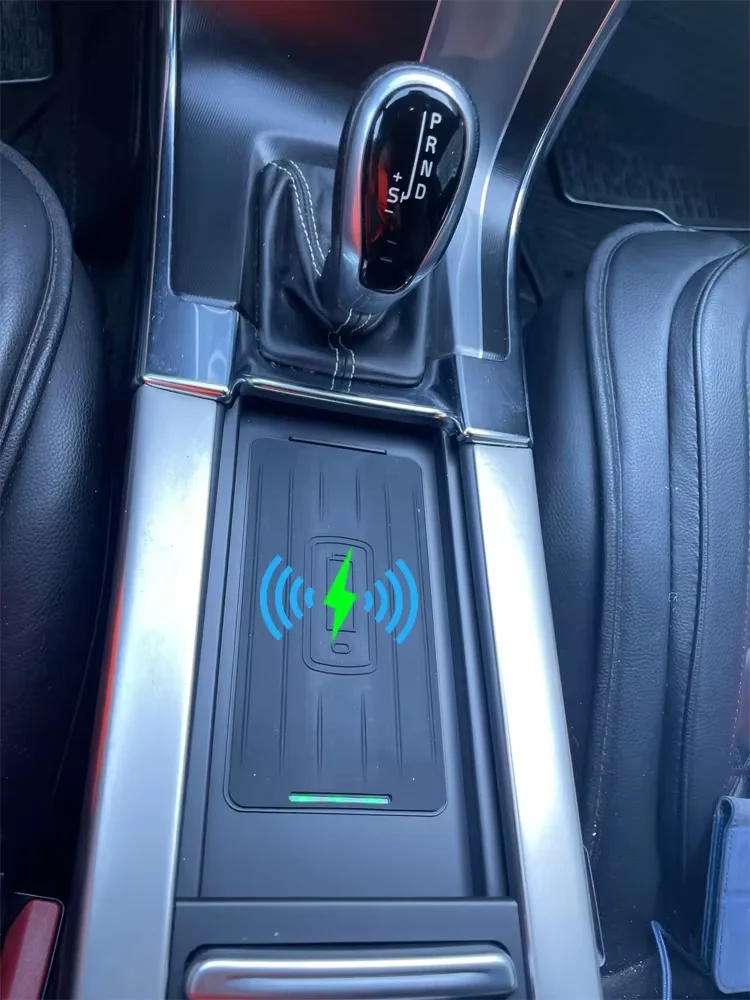 Uchwyt na telefon z szybką ładowarką bezprzewodową do Volvo S60 V60 XC60 2014-2018, akcesoria do konsoli środkowej. — 2