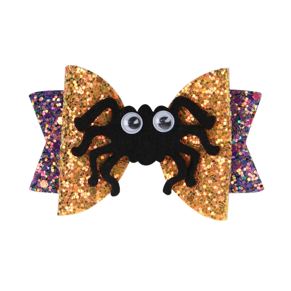 4 pezzi fermaglio per capelli bambini e donne accessori per capelli di Halloween tornante puntelli per bambini ragno zucca Bowknot Ghost Christmas Party