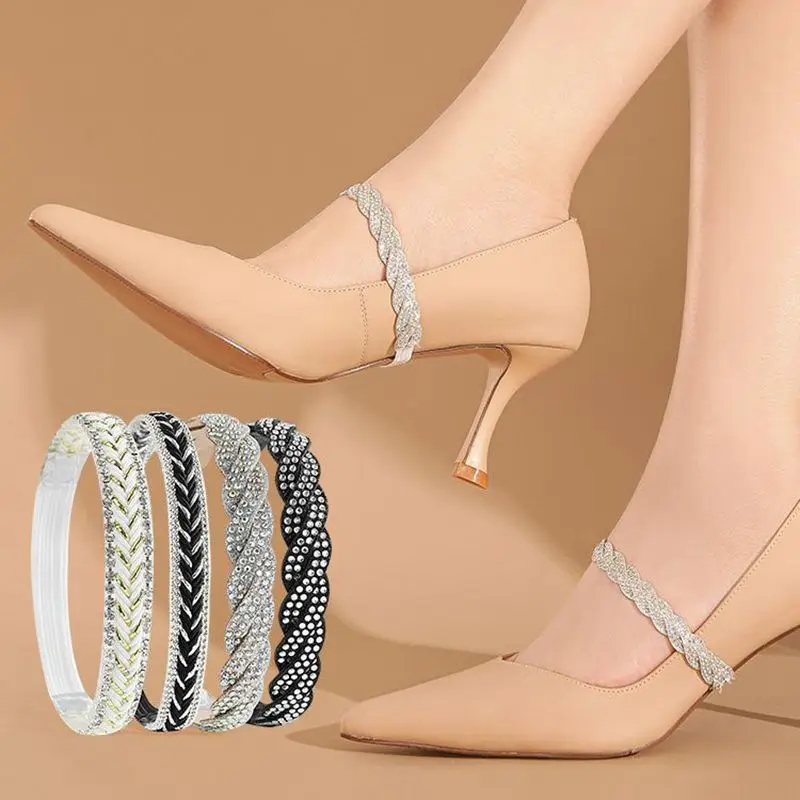 Fashion Women Hight Heel Elastic Laces Lady Anti-Off Removable Shoelaces Without Ties Ankle Straps Shoes Belt Band Accessories