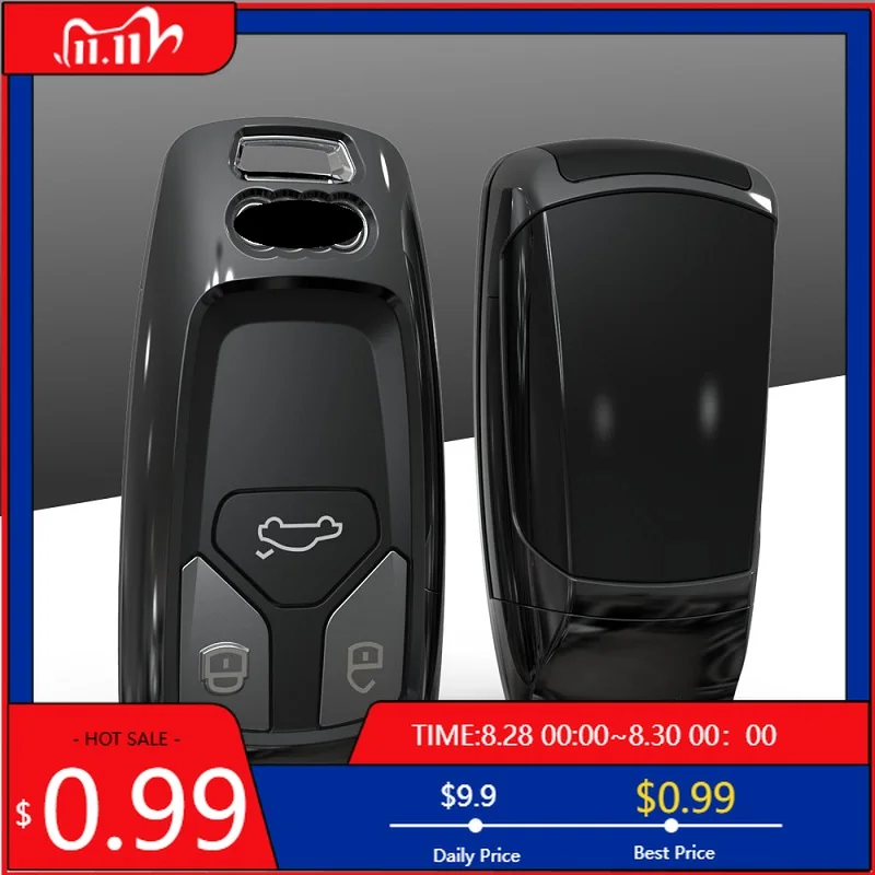 

Interior Stickers ABS Car Remote key fob Cover Case for Audi A4 Allroad B9 Q5 Q7 TT TTS 4M 8S 2016 2017 2018