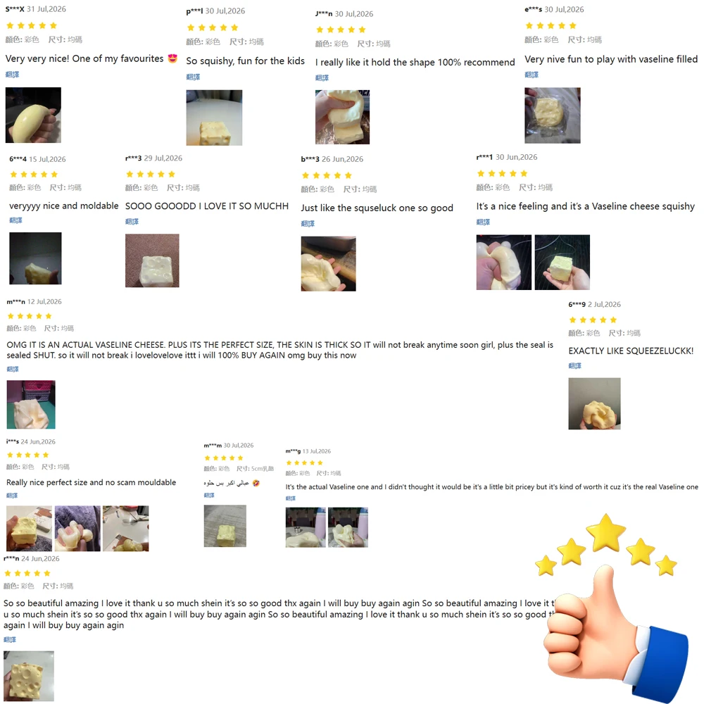 Simulation Porous Cheese Squishy Toy Soft Vaseline Texture Stretchable Squeeze Toy ASMR Venting Fidget Anti Stress Decompression