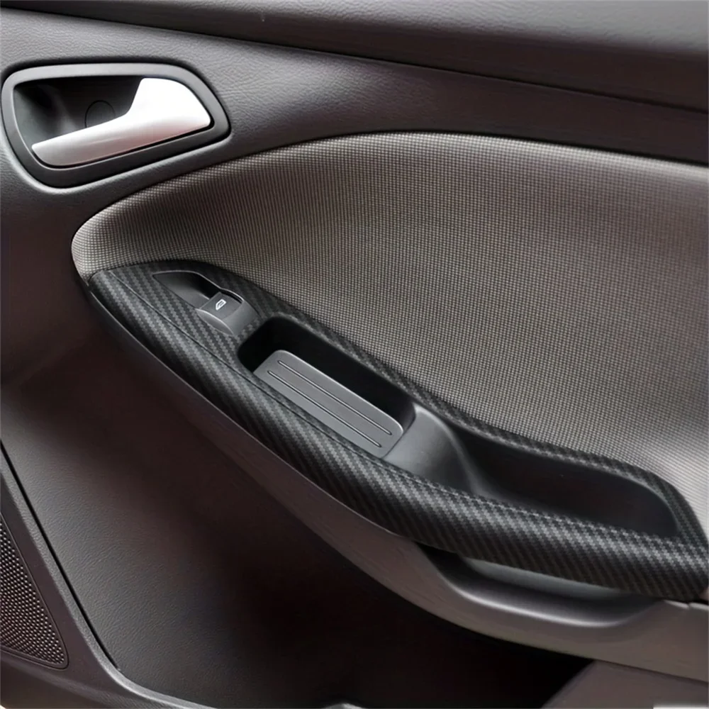 Carbon Fiber For Ford Focus 2012-2014 Car Film Interior Stickers Center Console Gear Dashboard Air Door Handle Lift Panel