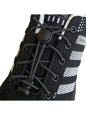 1 Pair round Elastic Shoelaces No-Tie Stretching Locking Lazy Laces for Various Shoe Accessories Suitable for All Sizes