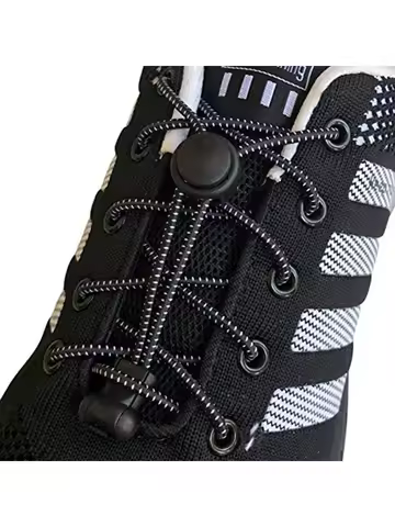 1 Paar runde elastische Schnürsenkel ohne Krawatte, dehnbar, lockig, Lazy Laces für verschiedene Schuhzubehörteile, geeignet für alle Größen