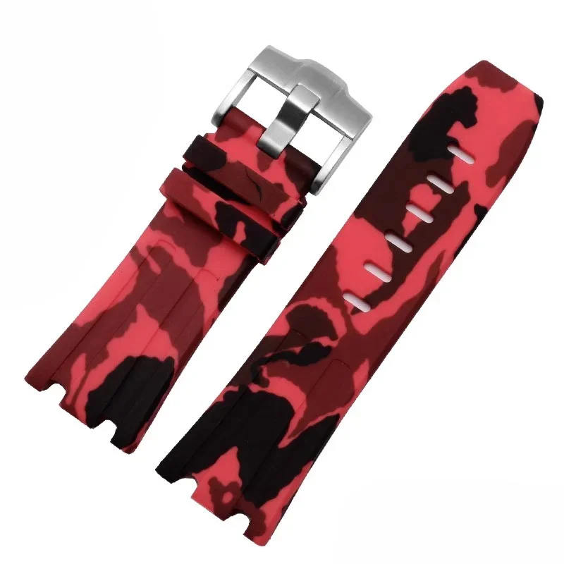 حزام ساعة من السيليكون لساعة AP Audemars وPiguet المطاطية حزام ساعة Royal Oak Offshore 26400 مقاوم للماء ومقاوم للعرق 28