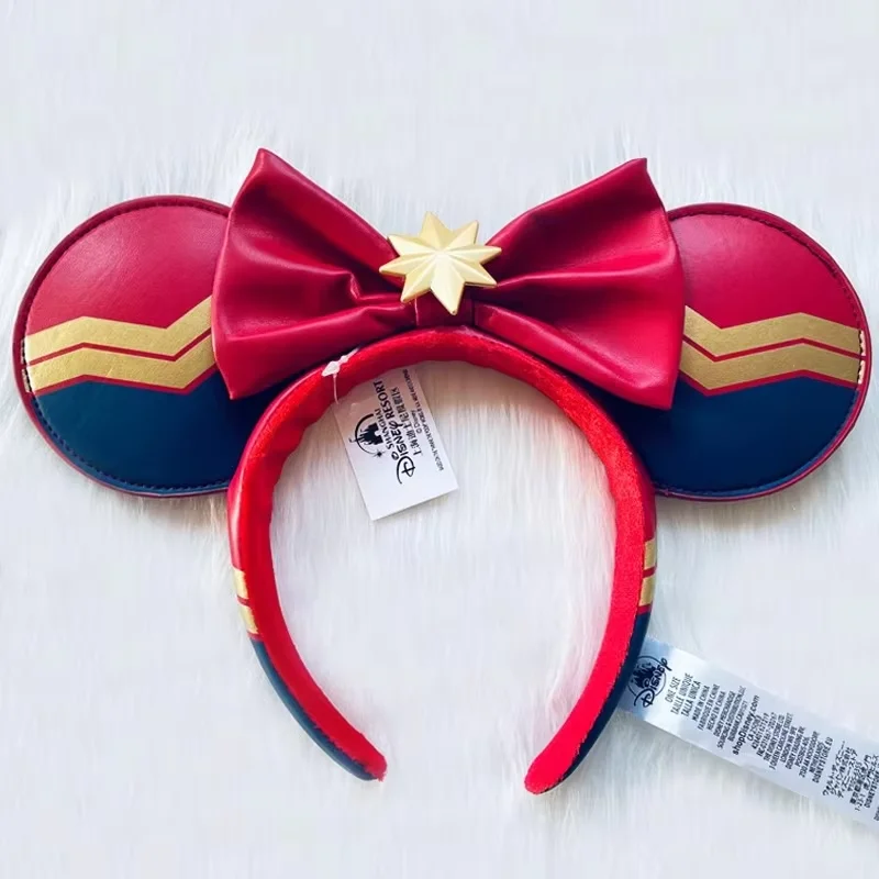 Disney Princess Headband Mickey Ear Rapunzel Sequin Bow Hair Hoop Birthday Gift Girl Accessories Halloween Gift Christmas Jack image 3