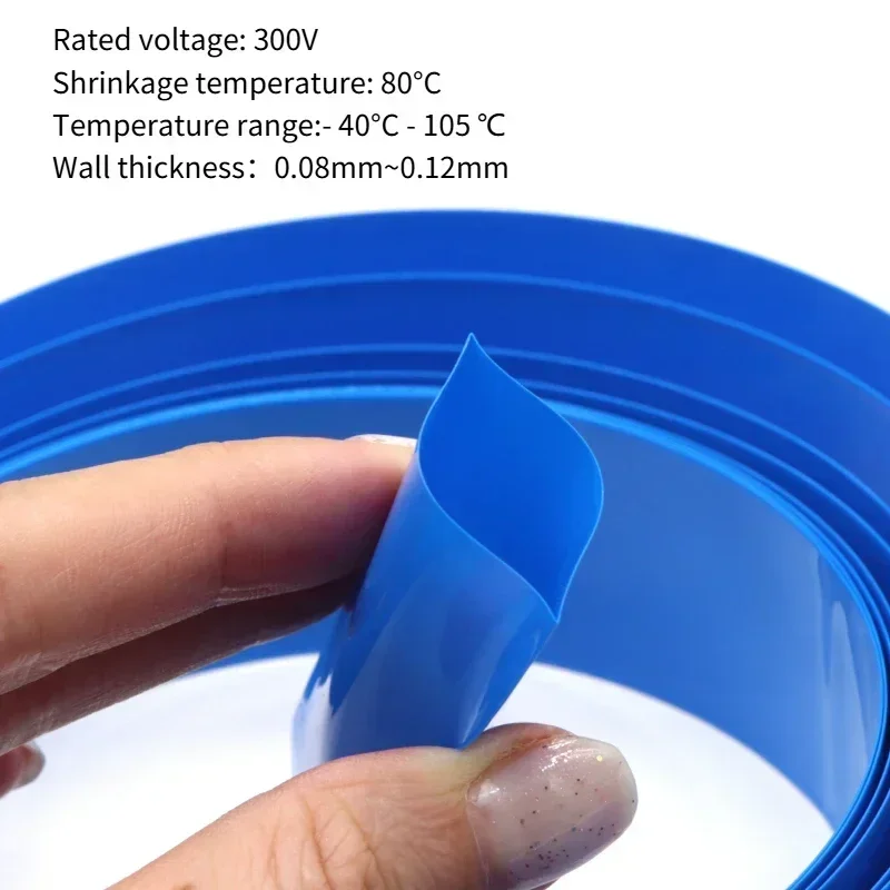 1/2/5m Width 130mm~500mm 18650 Battery Wrap PVC Heat Shrink Tube Pack Insulated Film Wrap Lithium Case Cable Sleeve Shrink Wrap image 3