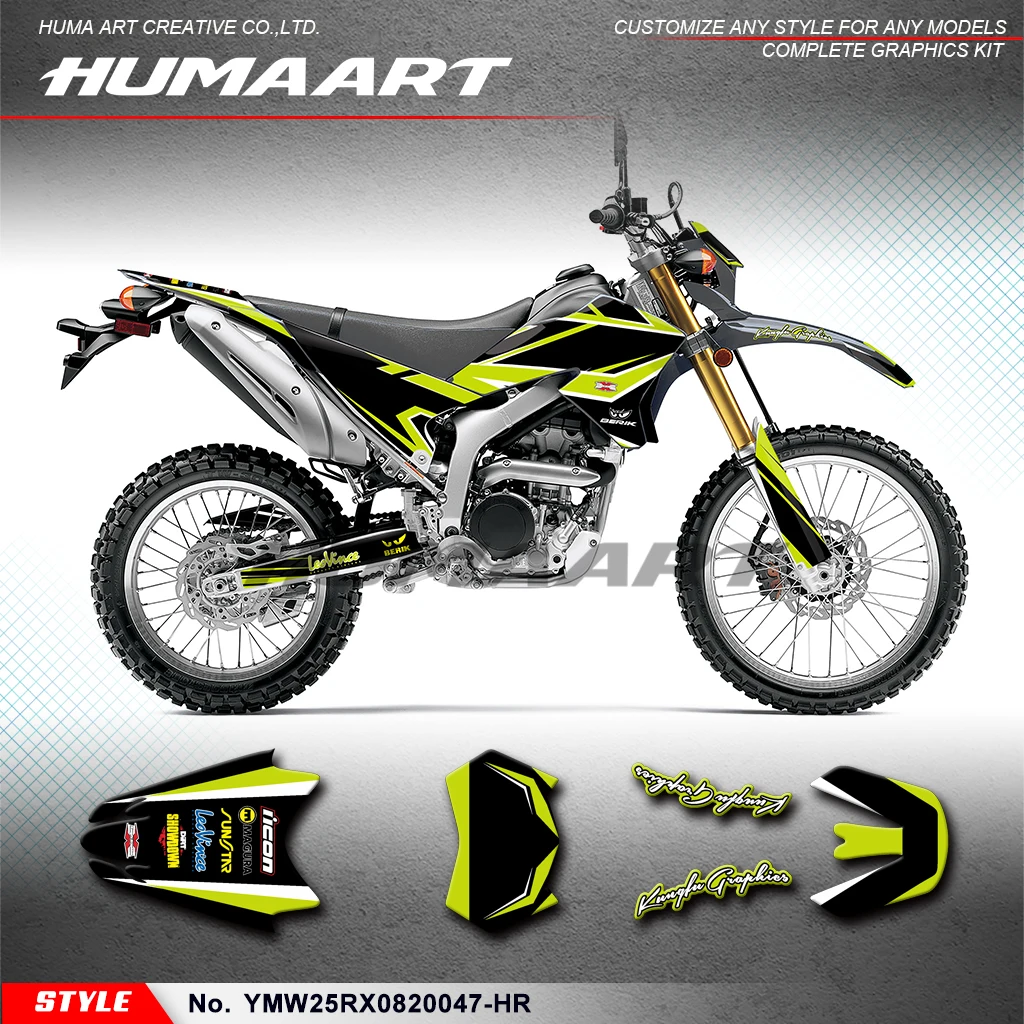 HUMAART Racing Graphics Durable Vinyl for Yamaha WR250R WR250X 2008 2009 2010 2011 2012 2013 2014 2015-2020,  YMW25RX0820047-HR