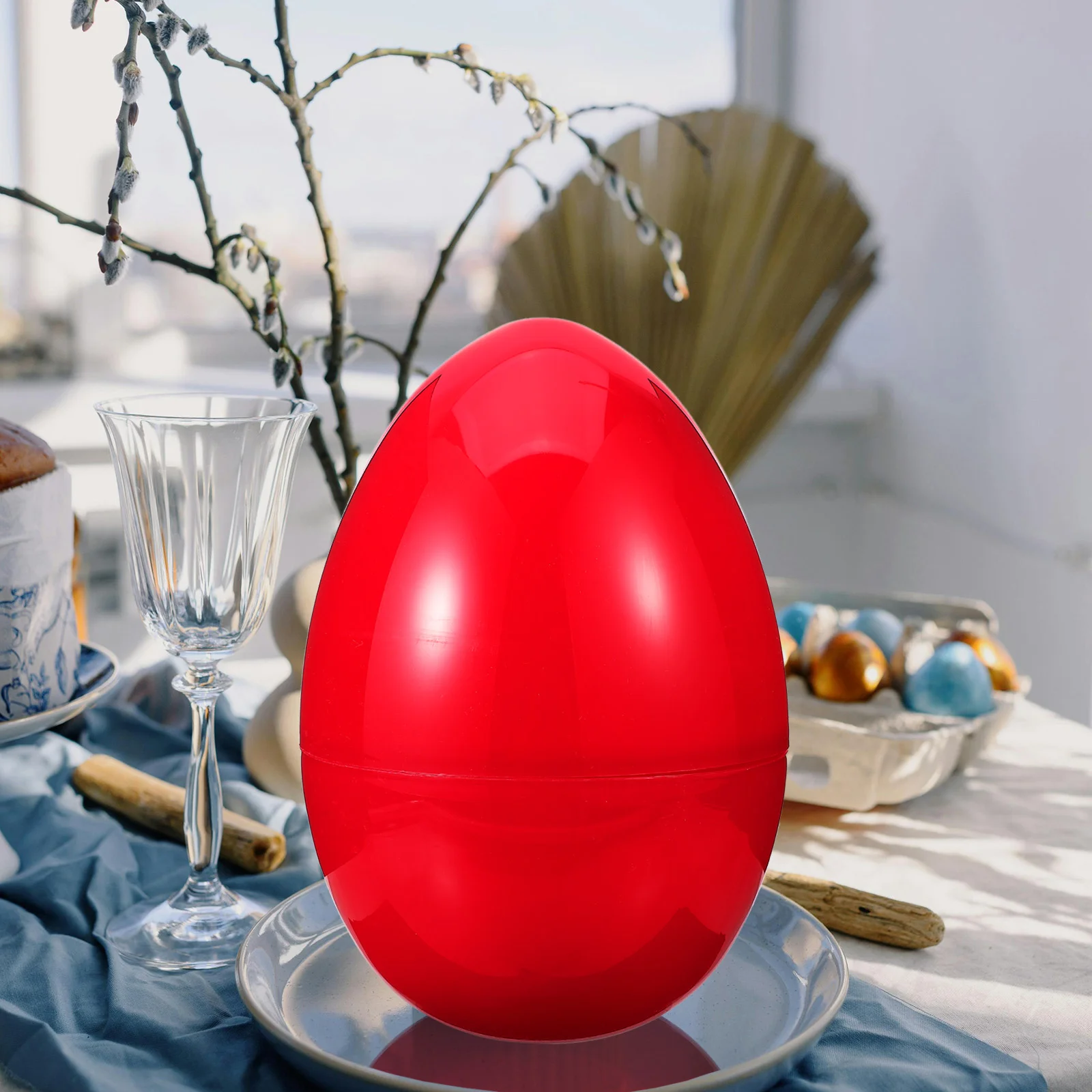 Easter Decorative Eggs Halloween Giant Fillable Artificial Ornament Lightweight Gift Storage Holder DIY Party Manual