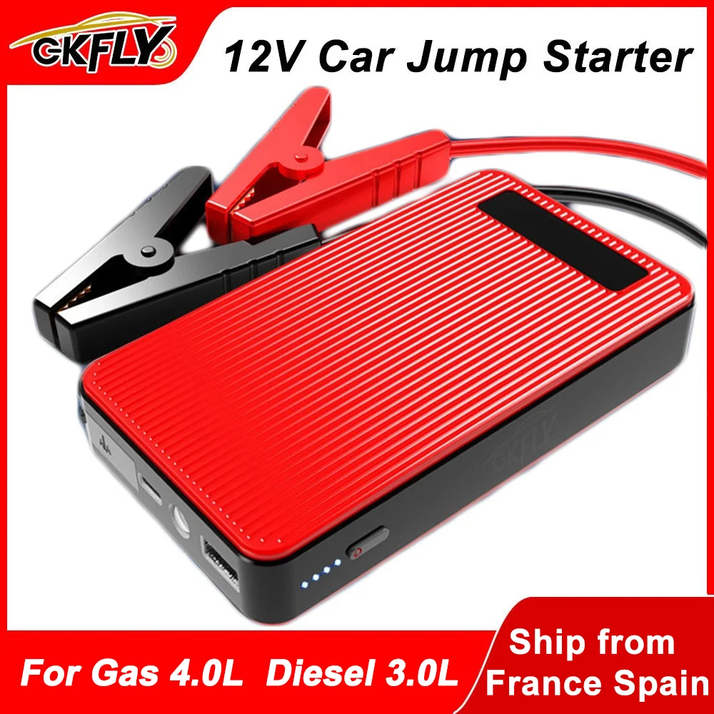 GKFLY Car Battery Jump Starter 8000mAh Portable Car Battery Booster Charger 12V Starting Device Emergency Booster