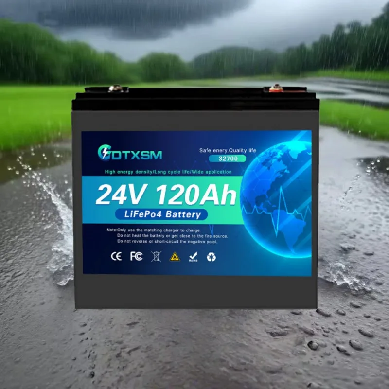 

100%New 32700 24V 120Ah lithium iron phosphate battery Built-in 100A BMS,for Solar Marine Overland Off-Grid LiFePo4 Battery.