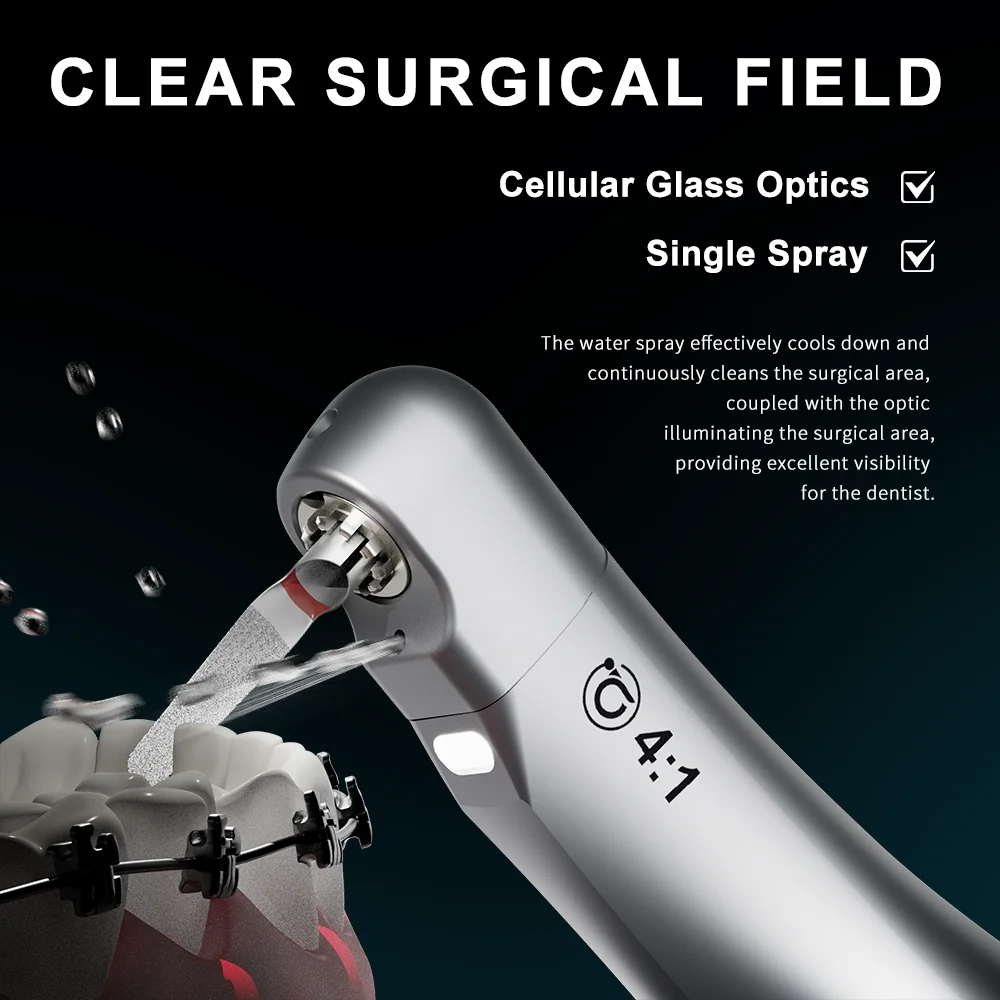 AI DENTAL Smile Series SADT4-1L Orthodontic Handpiece/Set 4:1 Reduction Vertical Reciprocating Contra Angle with ADT Saw Blades