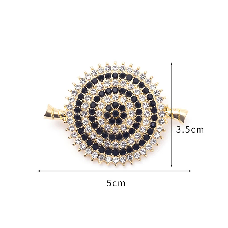 Creative Crystal Brooches Pins Brooch Cardigan Fixed Braces Dress Clothes Pin Women Elegant Badge Jewelry Accessories Gifts