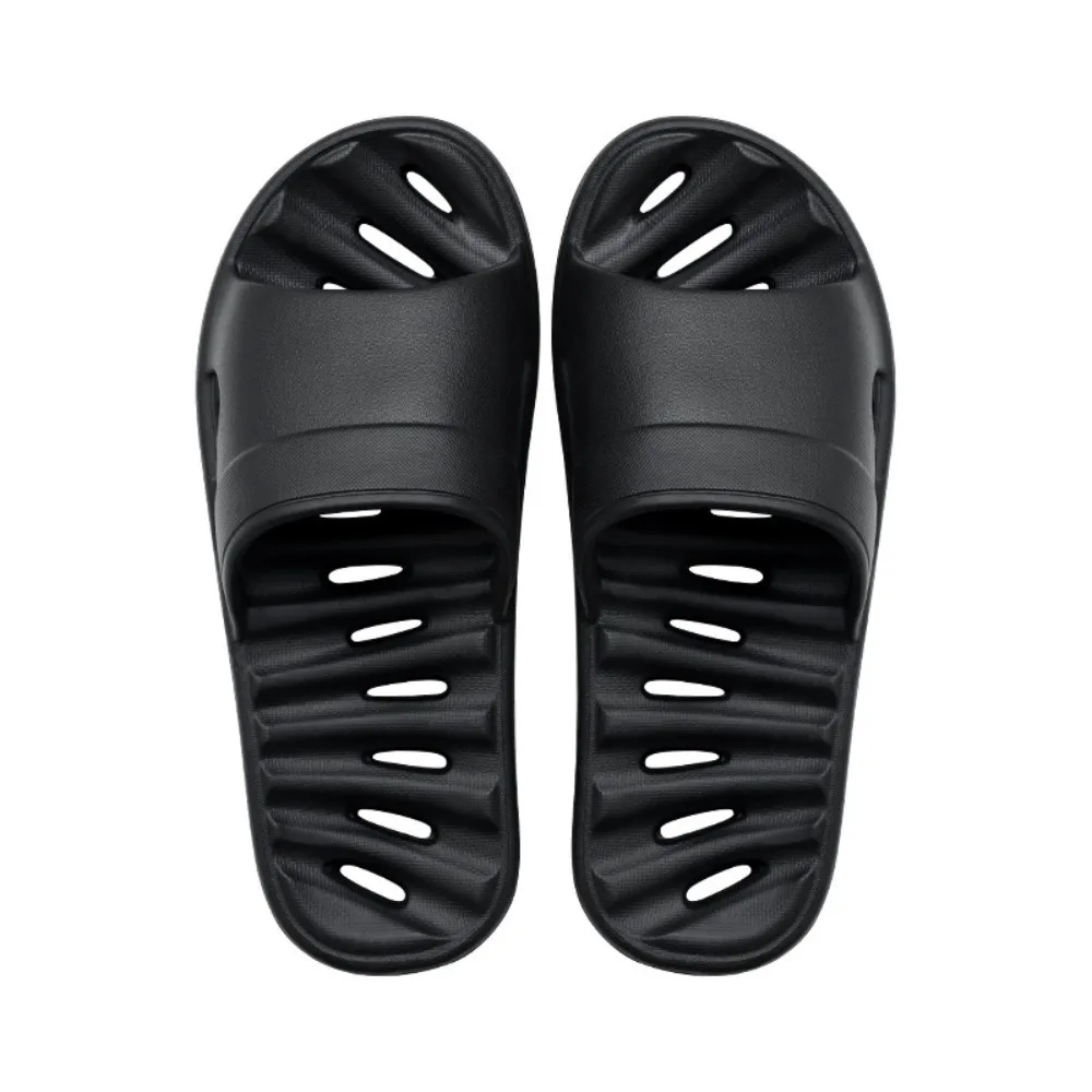 

Comfort Waterproof Bathroom Slippers Non-Slip Quick-drying Shower Slippers Hollow Out Light Weight Leaky Slides Bath