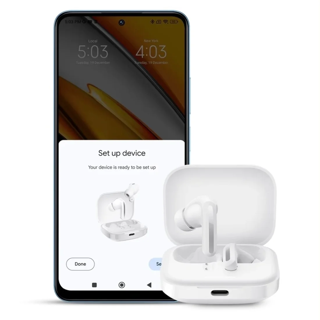 Xiaomi Redmi Buds 5 słuchawki 46dB aktywna redukcja szumów Bluetooth 5.3 TWS ANC zestaw słuchawkowy 40h długa żywotność baterii sterowanie dotykowe