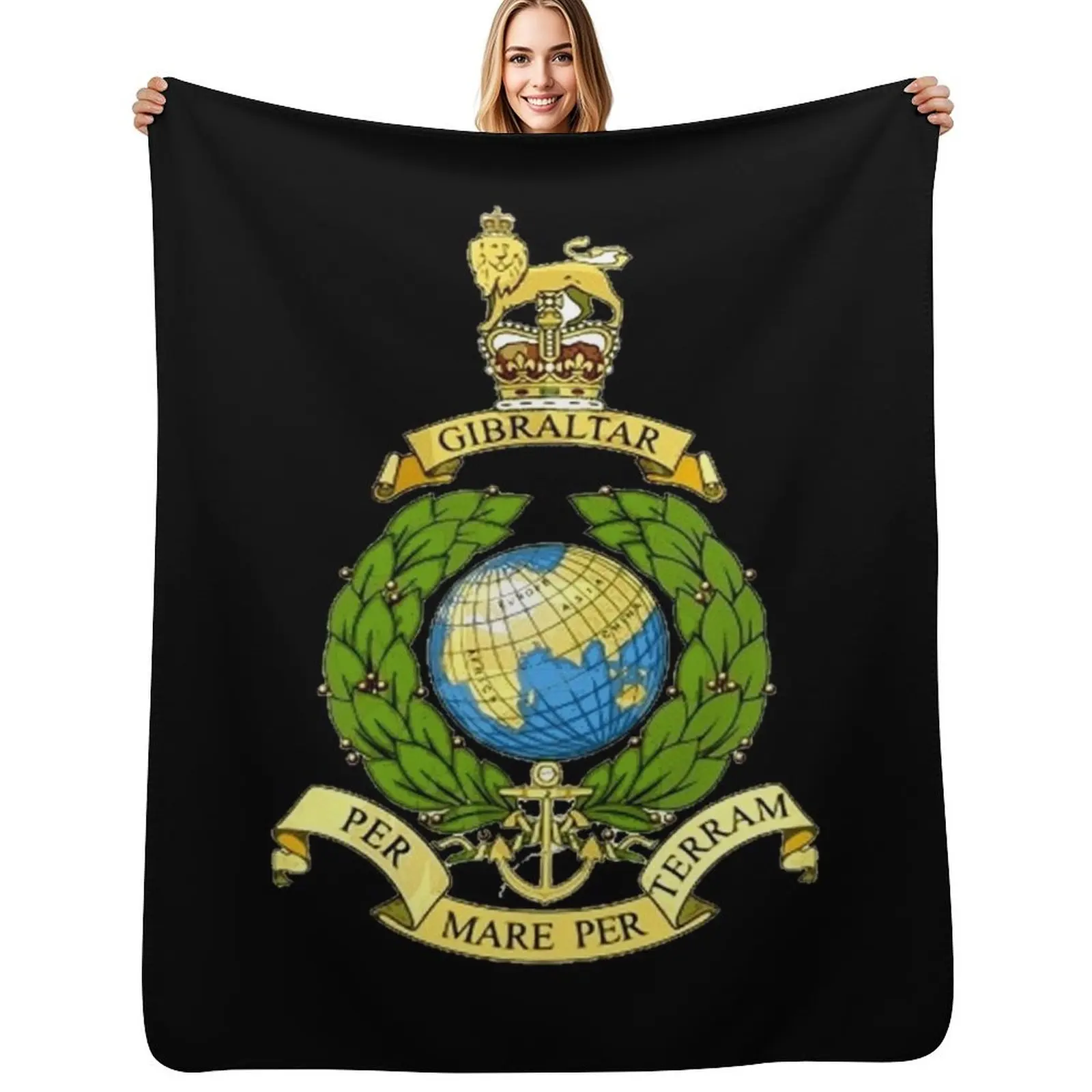 The Corps of Royal Marines Logo Throw Blanket Summer Luxury St Sofa Quilt Furry Blankets
