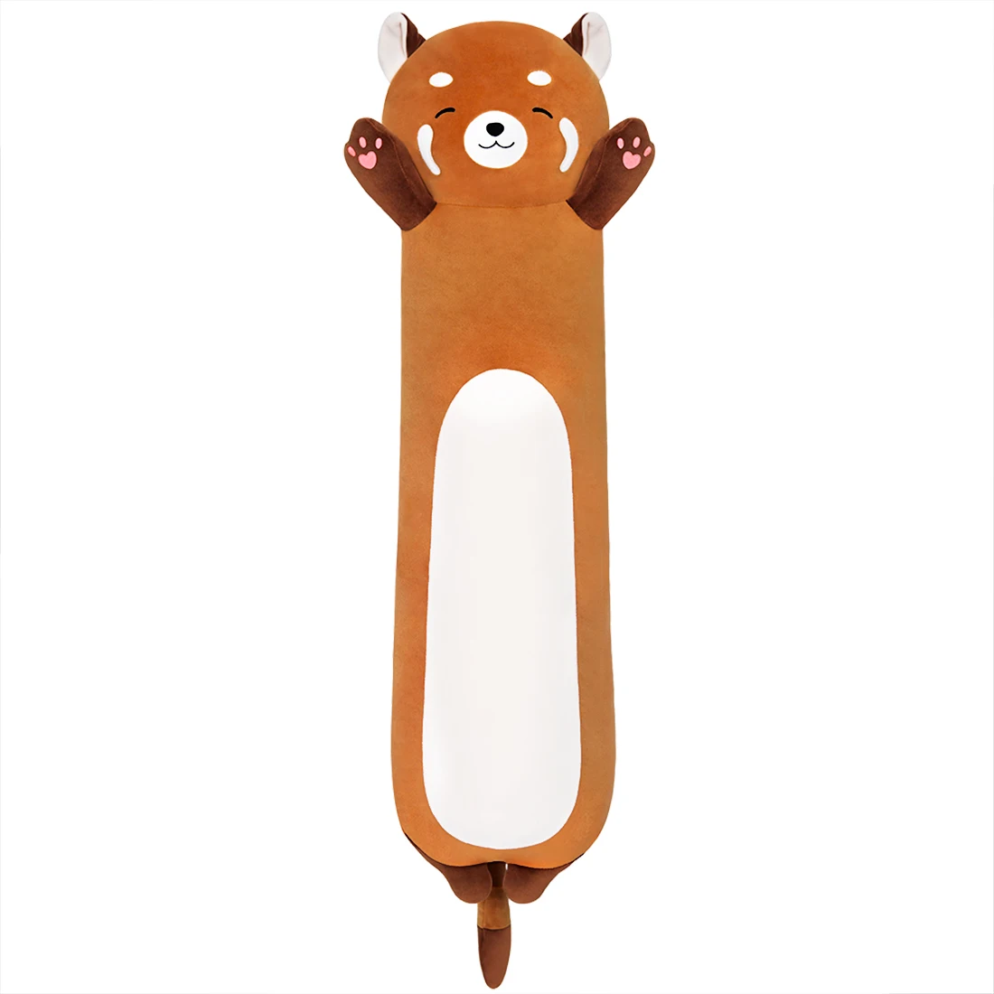 Almofada de Pelúcia Longa de Guaxinim, Boneca de Pelúcia Fofa de Guaxinim, Bichinho de Pelúcia, Almofada de Abraçar de Guaxinim, Presente para Crianças e Meninas, Almofada de Sofá