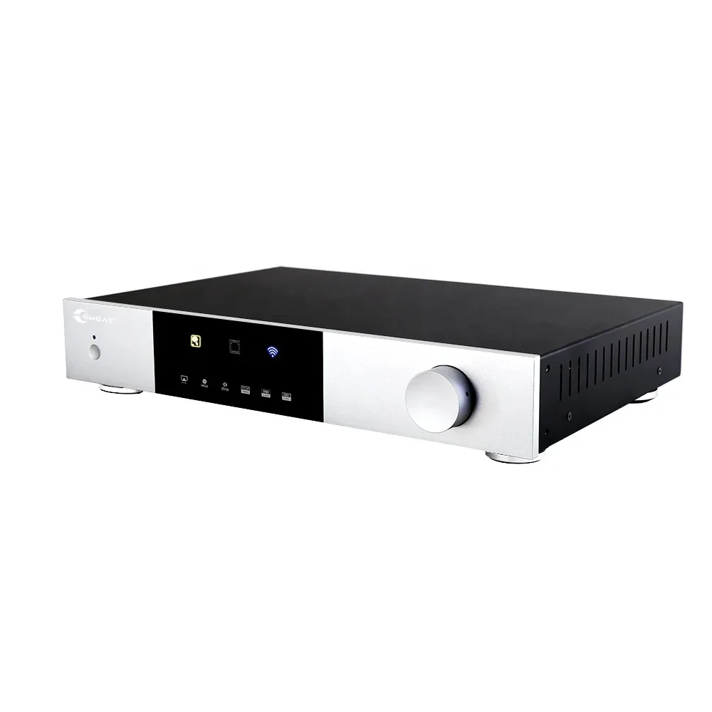 Eweat Network Audio Player DMP20 for Home Theater ESS9038Q2M Hi-resolution Music Streamer with Wifi Airplay 2 Conectivity