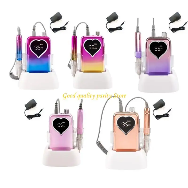 M4YA Draagbare 35000 RPM Draadloze Elektrische Nagelboormachine Stille Borstelloze Motor Oplaadbare Manicure Pedicure Tool