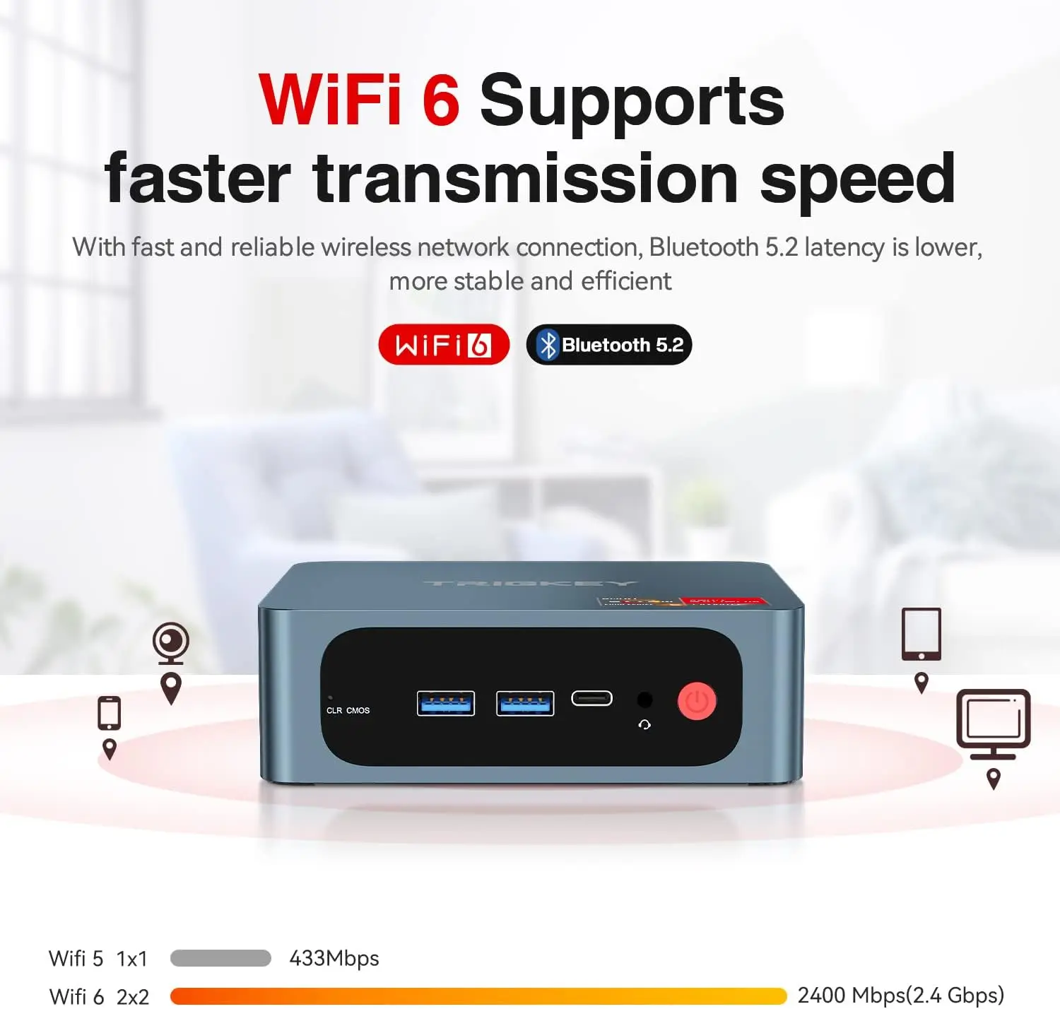 كمبيوتر صغير 5 5500U (6 النوى، 12 خيط) 16 جيجابايت DDR4 500 جيجابايت M.2 NVME (بحد أقصى 2200 ميجابايت/ثانية) SSD، S5 أجهزة كمبيوتر مكتبية صغيرة OS 11 Pro #1