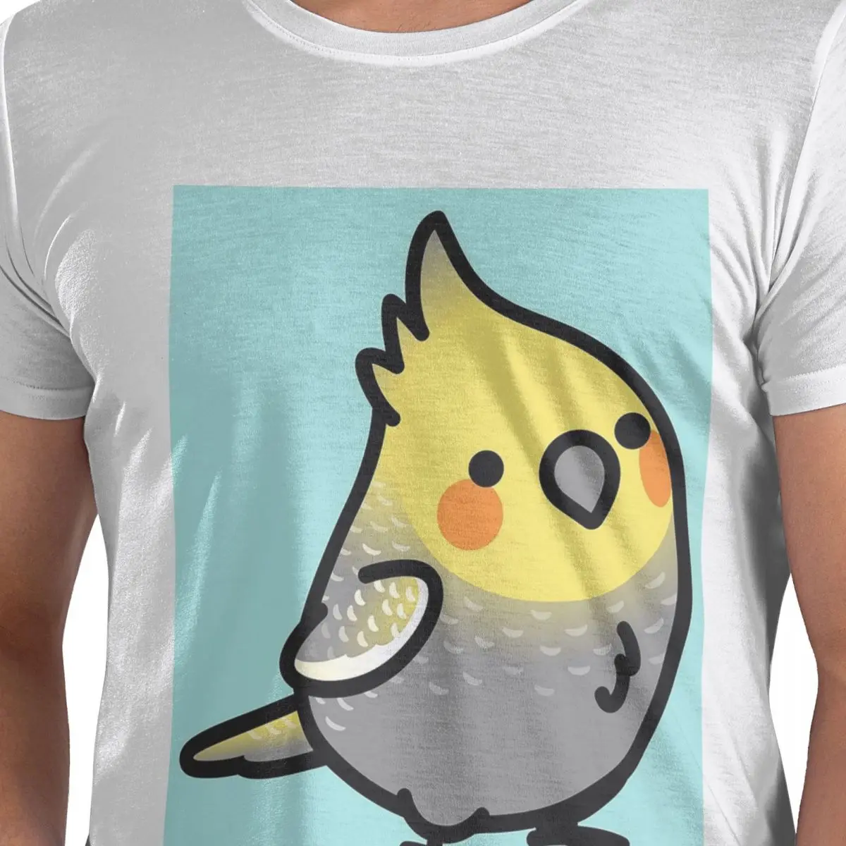 

Футболка Chubby Pearl Cockatiel из 100% хлопка, мужские классические футболки, мужские футболки с круглым вырезом и коротким рукавом, S-6XL