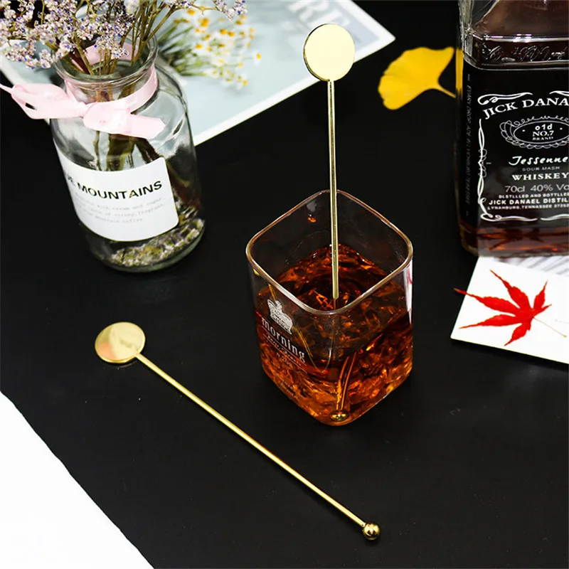 Creative Stainless Steel Cocktail Stirring Rod Shaker Bartender Beverage Muddler Stirrer Mixing Sticks Swizzle Bar Accessories