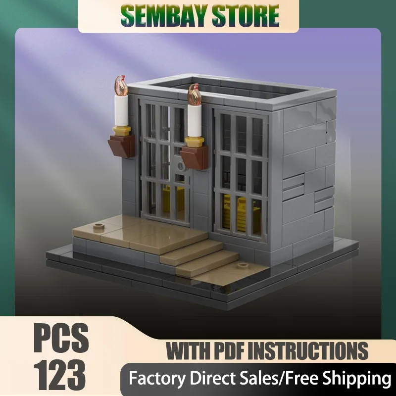 Model Ulicy Miejskiej Moc Klocki Konstrukcyjne Modularny Model Więzienia Technologiczne Klocki Świąteczne Zabawki DIY Konstrukcja Prezenty Świąteczne