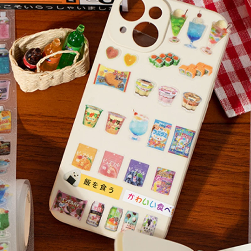 Mr Paper, 2 rotoli/borsa Showa Tang Shop Flash Sand Nastro fustellato set di nastri washi colorati forniture di cancelleria nastro adesivo