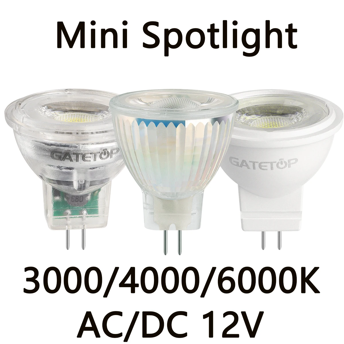 

LED mini spot light MR11 GU4 Low voltage AC/DC 12V 3W COB lamp bead high bright warm white light replace 20W 50W halogen lamp