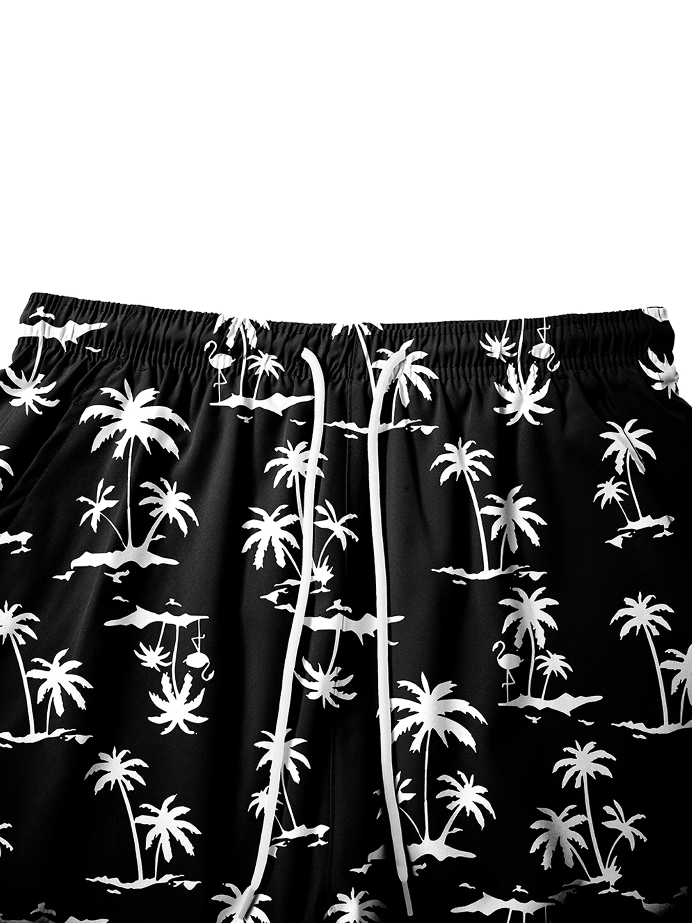 Herren 3D-Grafik Doppellagige Badeshorts mit Handytasche Sommer Casual Urlaub Schnelltrocknende Strandshorts Coole Gänse-Print-Shorts – Detail 3