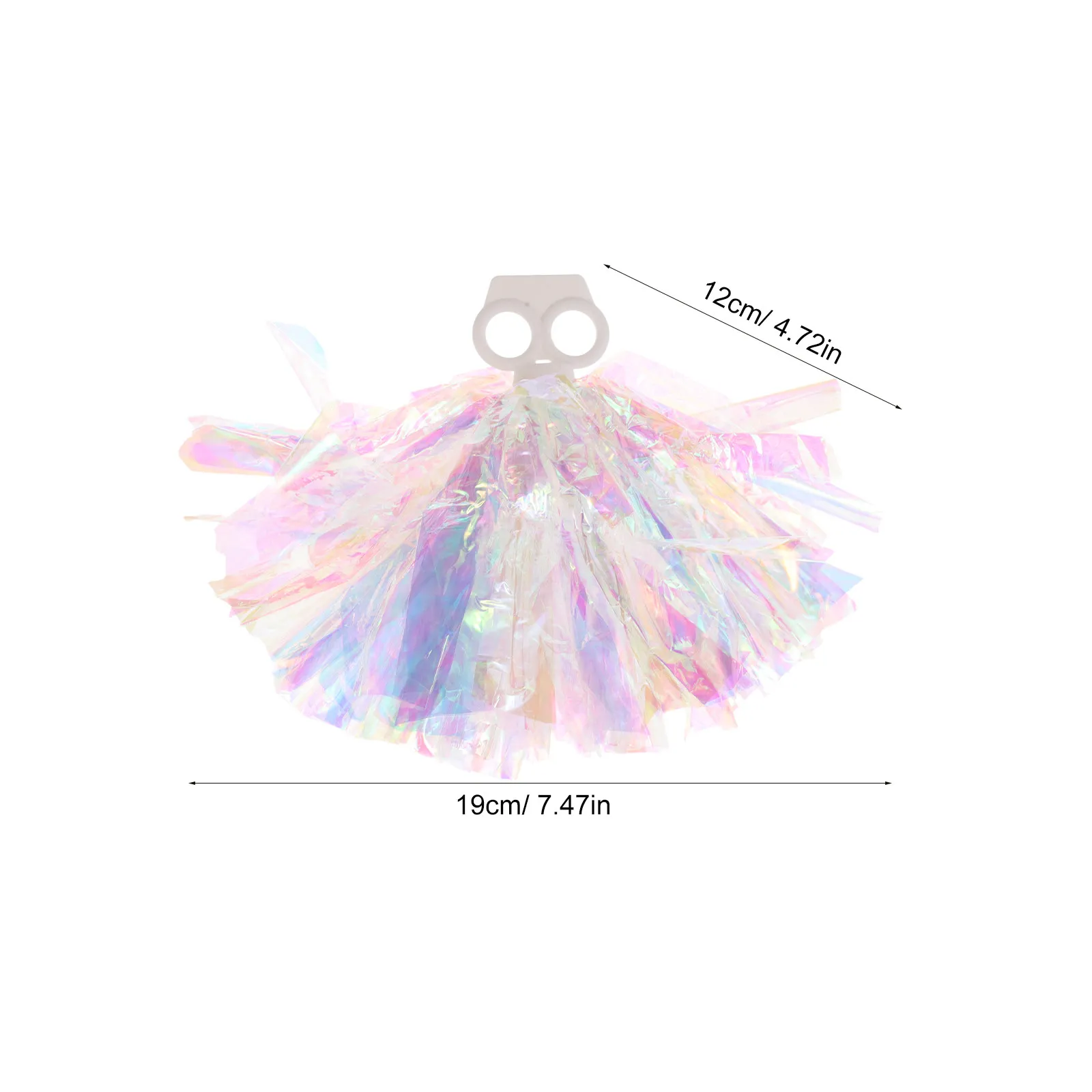 2Pcs Cheerleader Pom Shiny Spirit Pompoms Secure Ring Handle Easy Hold Team Sports Dance Cheerleading Squad Accessories Game Day