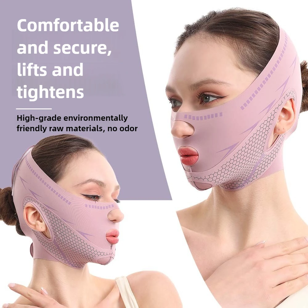 Cinturón de Estiramiento Facial reutilizable para mujer, vendaje adelgazante de cara, moldeador de línea en V, levantamiento de barbilla, herramientas de cuidado de la piel de belleza Facial antiarrugas