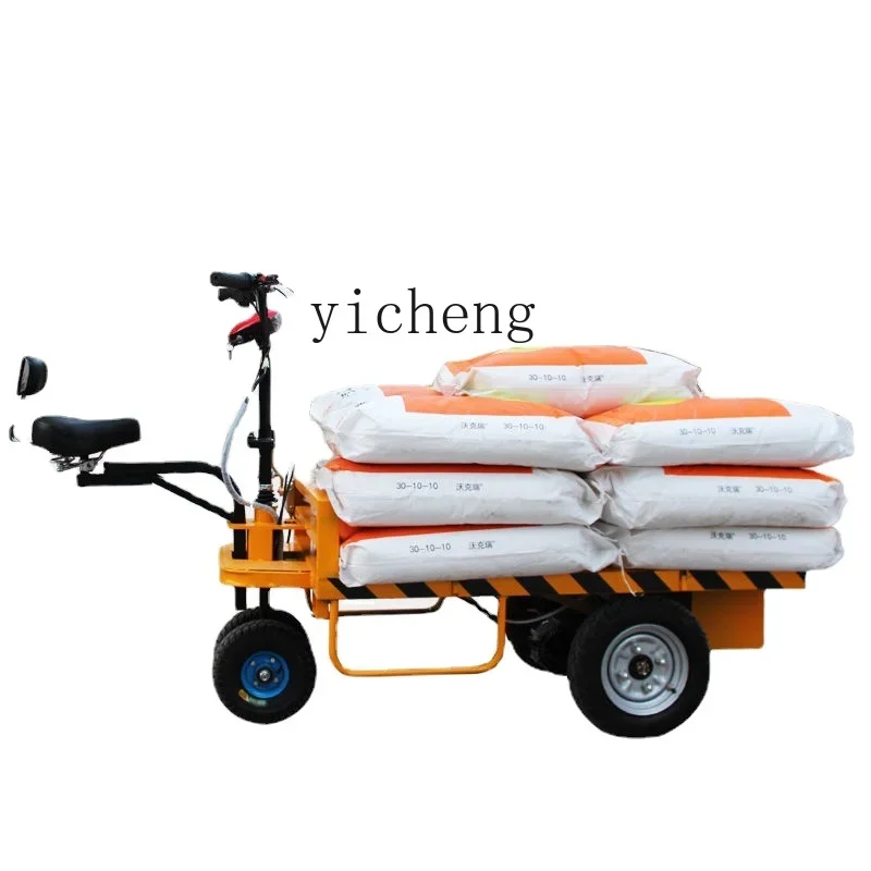 ZC Electric Flat Truck Construction Site Trolley Folding Trolley Warehouse Hand Push Turnover Trolley Agriculture Truck