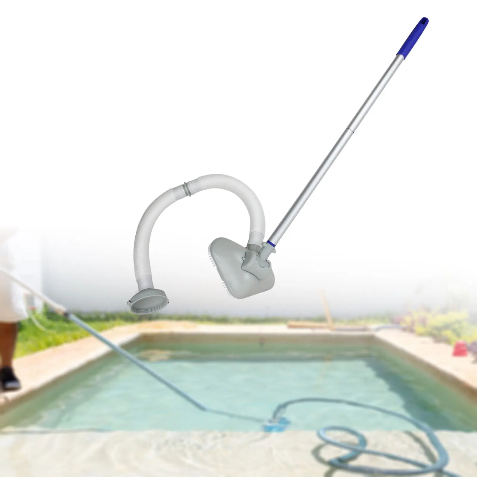 Schwimmbad-Staubsauger-Schlauch-Set, SPA-Whirlpool, tragbares Reinigungswerkzeug für Sand, Schmutz, Blätter, Reinigung von Teich, Ecke, Boden, Wand
