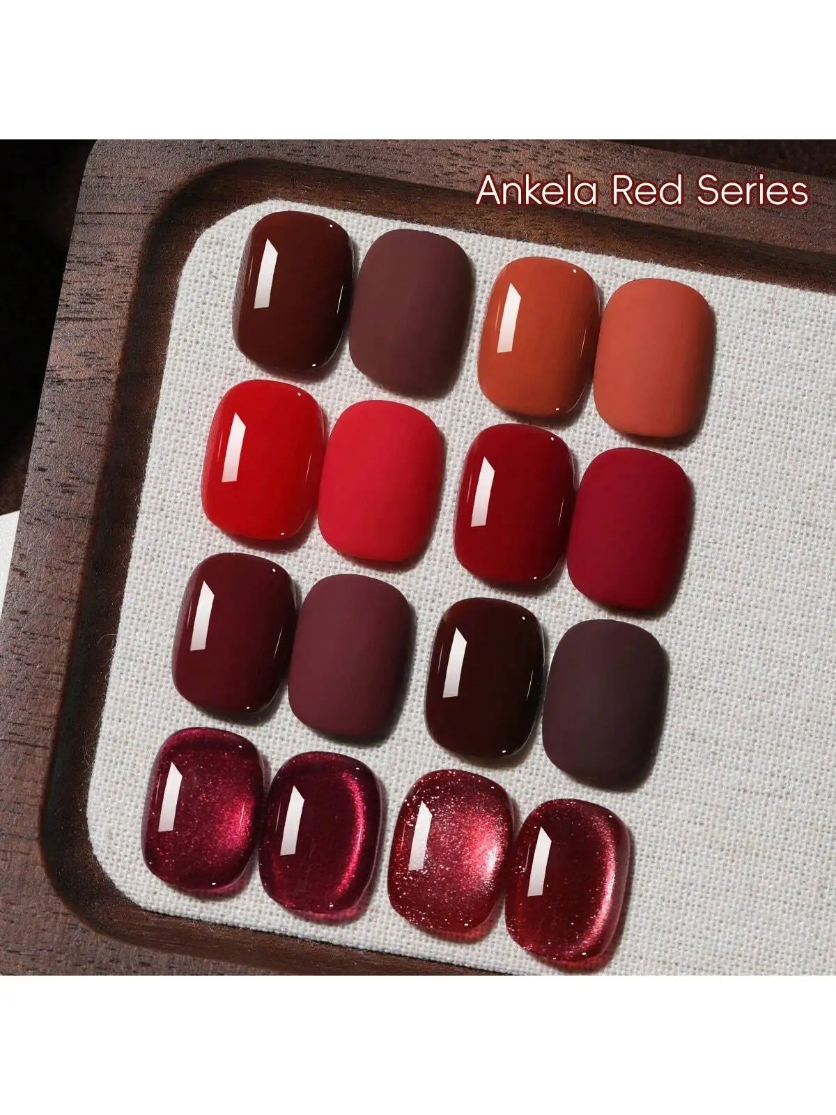 15 ミリリットル 8 色アンカラレッドシリーズジェルネイルポリッシュセット、 UV LED 浸漬マニキュア、新年のホリデー DIY マニキュアデザイン