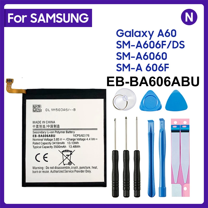 EB-BA606ABU 3500mAh Battery For Samsung Galaxy A60 M40 SM-A606F/DS SM-A6060 SM-A606F Batteries+Tools