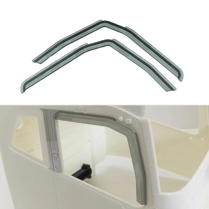 1Pair Acrylic Window Sunshade for 1/14 Tamiya RC Truck Trailer Tipper 56360 Volvo DIY Upgrade Parts