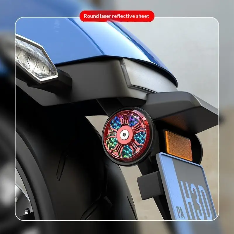 Warning Glow Board Safety Decal For Side Panel E-Scooter Accessories 2Pcs Universal Motorcycle Reflective Sticker Night