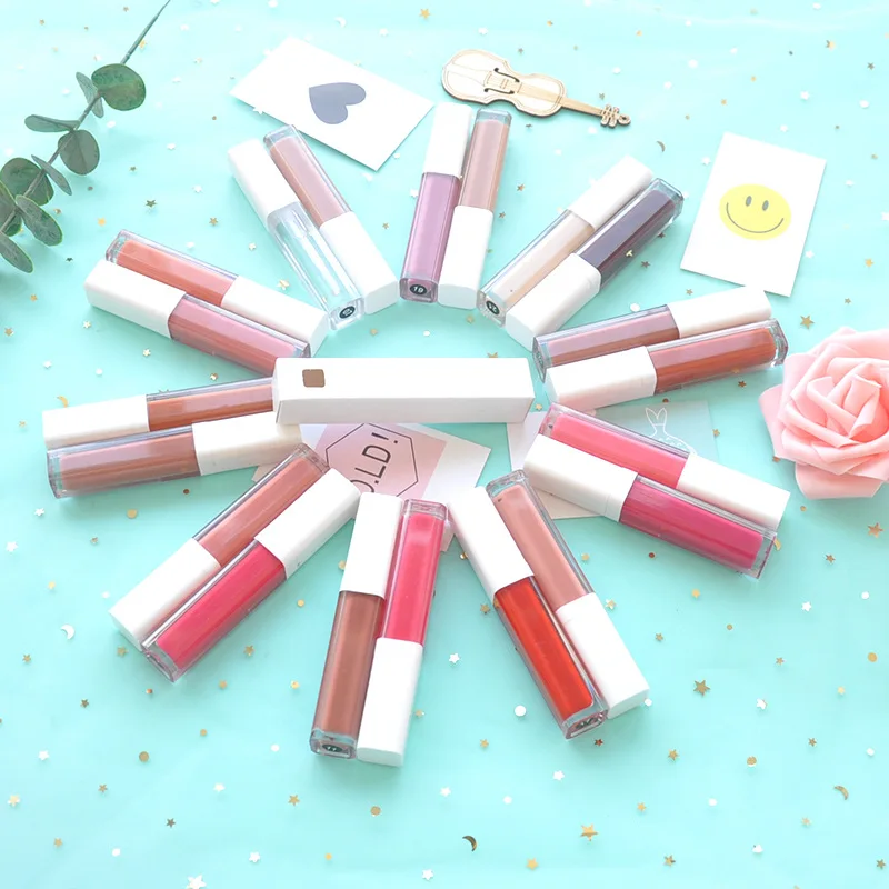 30pcs Lip Gloss Private Label Wholesale Lipgloss No Logo Custom Makeup Vegan Nude Clear Lip Plumper Cosmetics Vendor