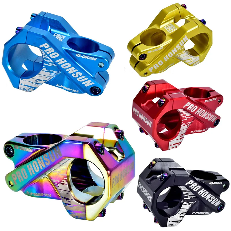 Bike Stem Riser - Colorful MTB Bicycle Stem 31.8*50mm Aluminum