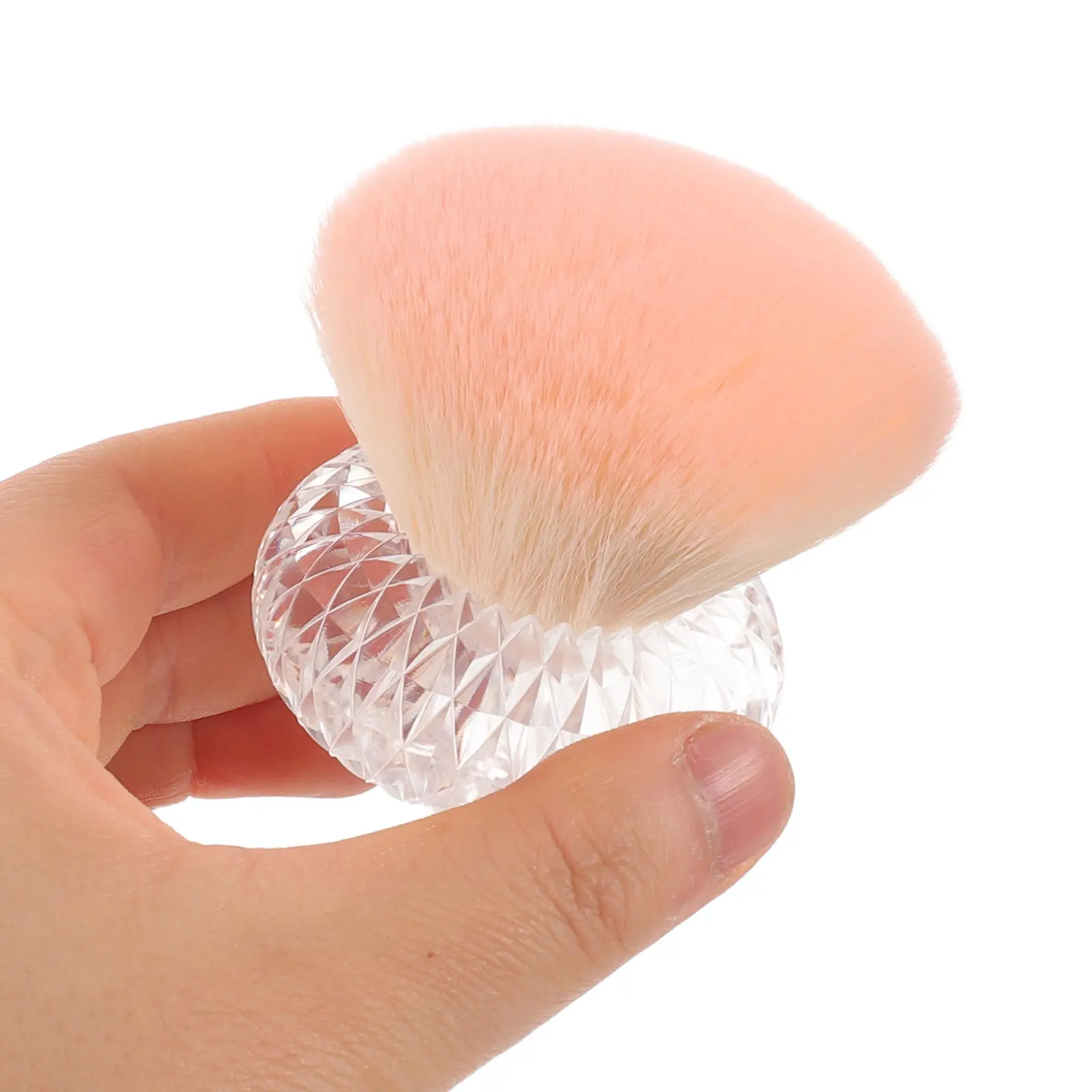 Ergonomic Soft Nail Brush with LED Lamp Base Multifunctional Dust Remover for Nails Makeup Powder Cleanup Nail Art Manicure
